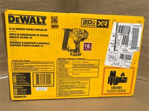 Dewalt dcn681d1 narrow crown stapler kit hot sale